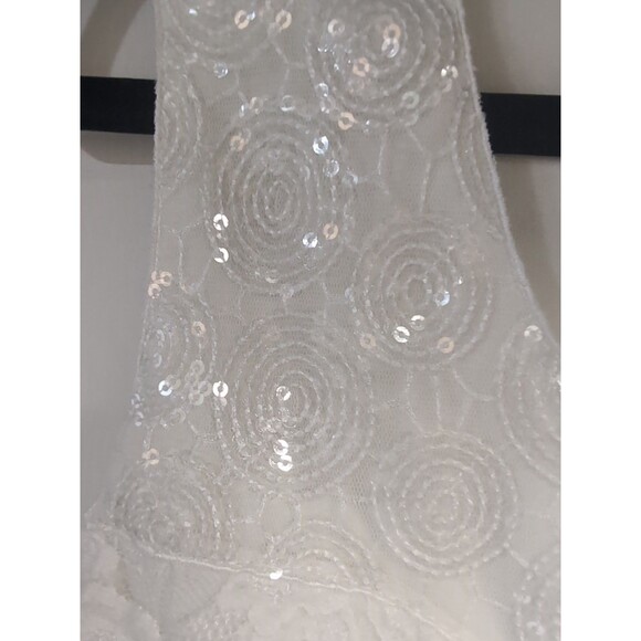Lane Bryant Cream/White Lace Tank.  Collar Sequins. Size 26/28W - Picture 5 of 8